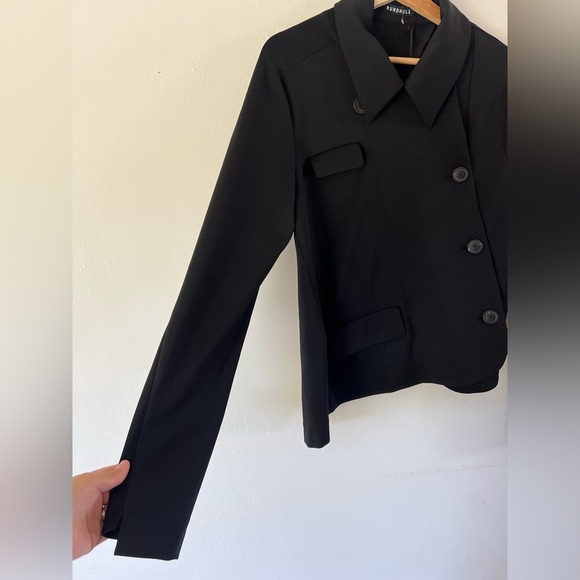 Rundholz Asymmetrical Architectural Button Front Wool Blend Avant Garde Jacket - Picture 2 of 15